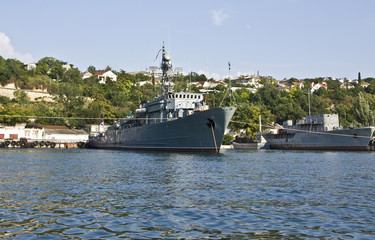 Obraz premium Military ships, Sevastopol, Crimea