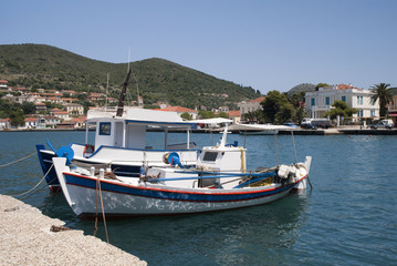 Vathi on the Island of Ithaka in Greece