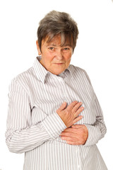Seniorin hat Schmerzen