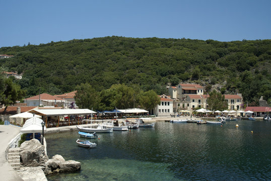 Frikas Harbour on Ithaka Island Greece