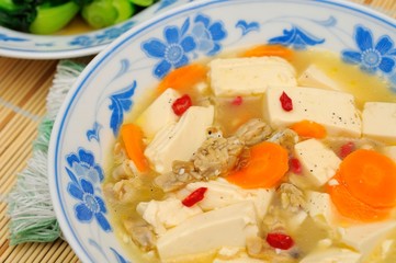 Healthy bean curd dish