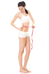 girl with measuring tape