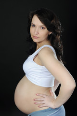 beautiful young pregnant woman