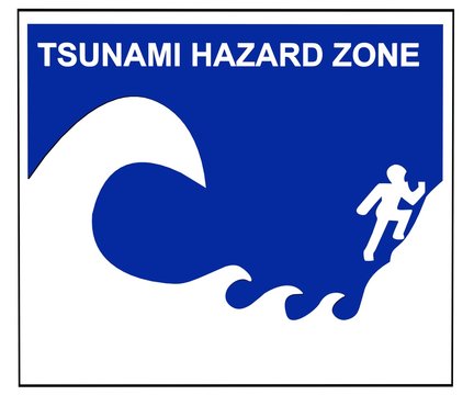 Tsunami schild