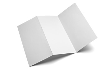leaflet white blank paper template
