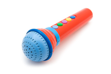 toy microphone close up