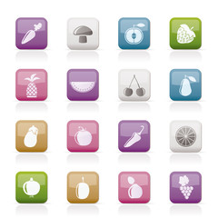 Different kinds of fruits and Vegetable icons