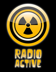 Obraz premium Button Radioaktiv