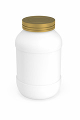 Blank White Canister Ready for Your Own Label or Design.