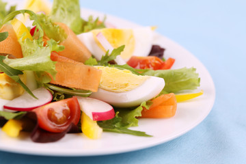 Salad with eggs