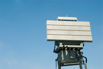 Military radar against the sky - space for copy