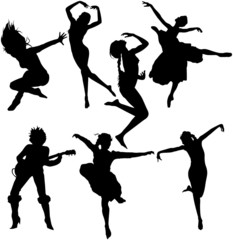 Dancing Women Silhouettes