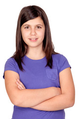 Adorable preteen girl