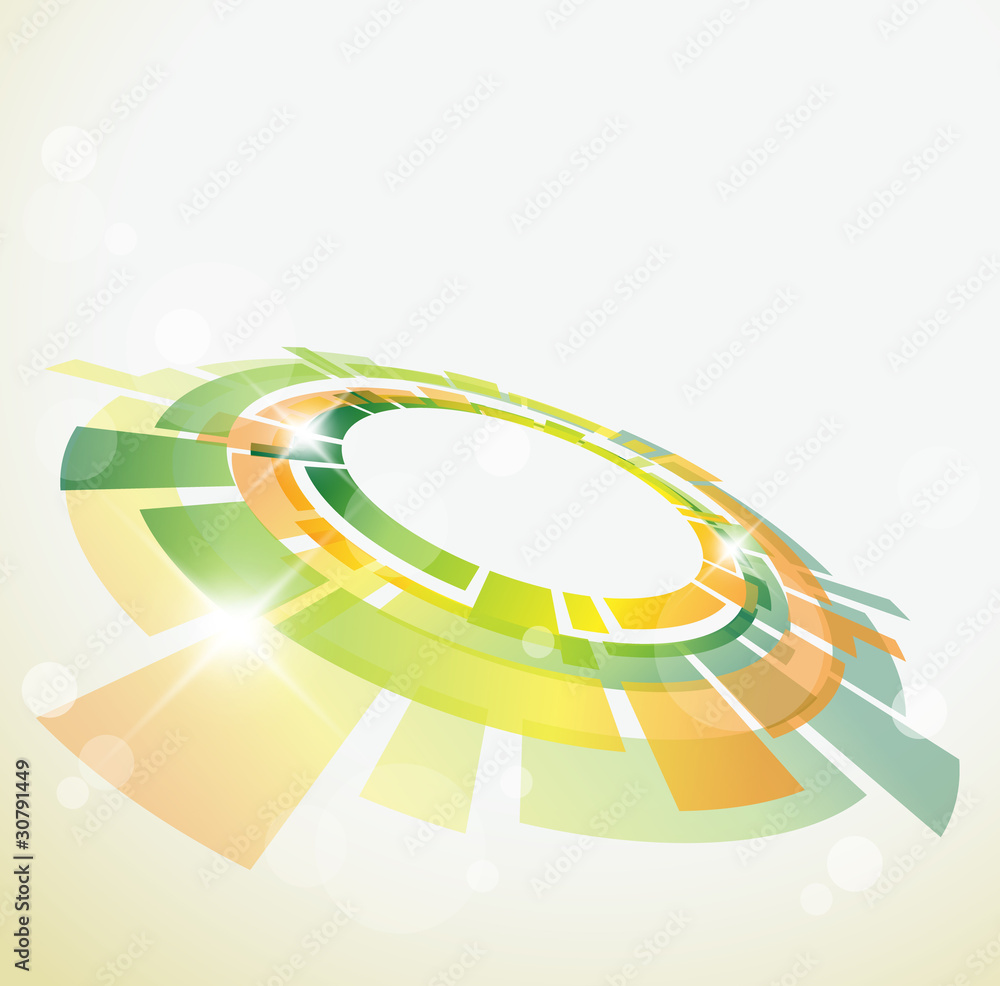 Aufkleber abstract background with 3d object