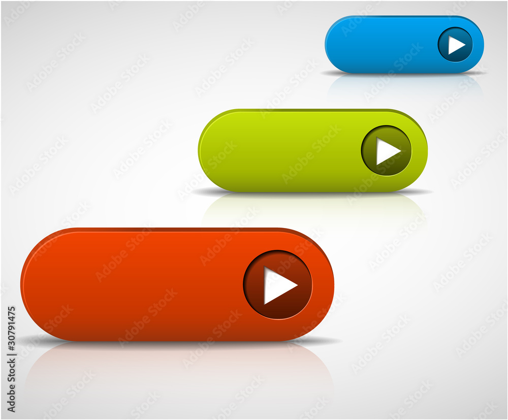 Poster set of empty buttons