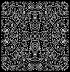 square white and black designed background