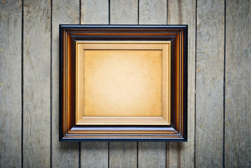 Vintage frame with an empty cardboard