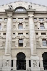 Obraz premium stock-exchange entrance, milan