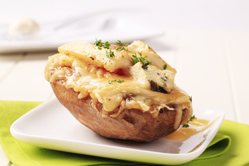 Double cheese twice baked potato