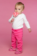 Toddler Eating Lolipop