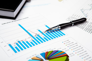 Obraz premium financial charts and graphs