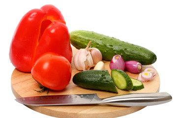 Vegetables on a cutting board