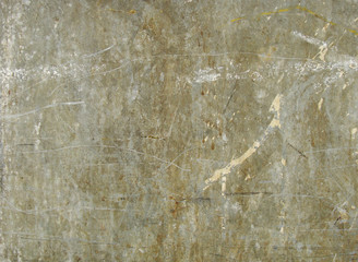 green gray grungy sheet of worn metal
