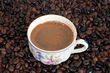 The cup of coffee