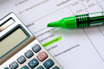 Finanzvermögen Taschenrechner Börse Investment