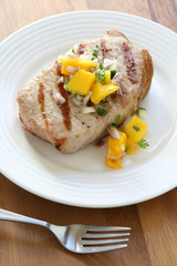Pork Chop with Mango Salsa