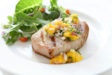 Pork Chop with Mango Salsa