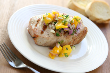 Pork Chop with Mango Salsa