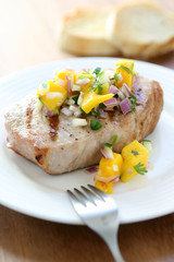 Pork Chop with Mango Salsa