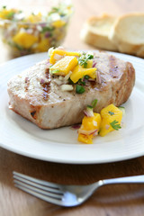 Pork Chop with Mango Salsa