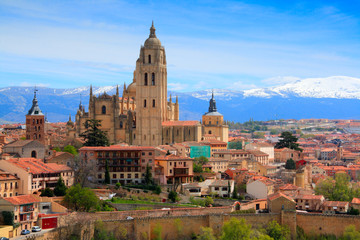 Obraz premium Segovia City, view from Alcazar,Spain
