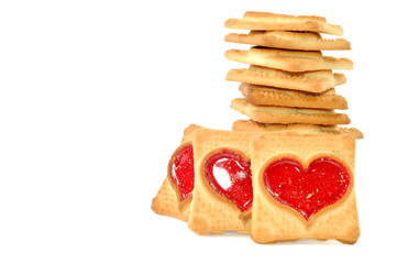 Cookies with red heart