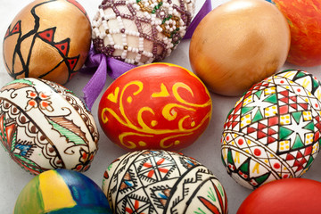 Traditional easter eggs