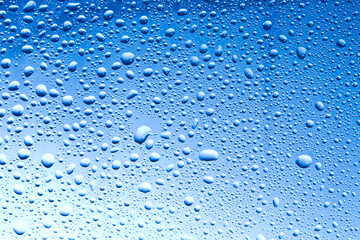 Water Drops on a blue