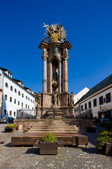 Fototapeta na wymiar baroque column of Saint Trinity, Saint Trinity Square, Banska St
