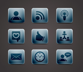 Vector icon set for web applications use.