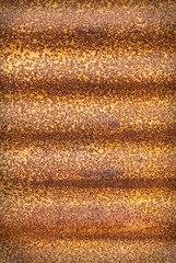 A rusty corrugated iron metal texture