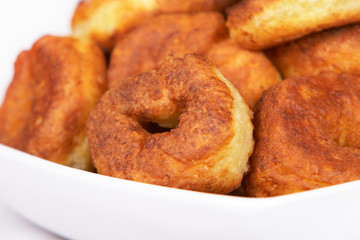 Homemade curd pancake close