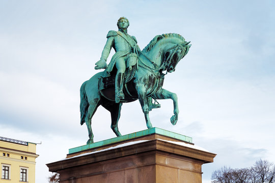 Statue of King Carl XIV Johan in Oslo, Norway