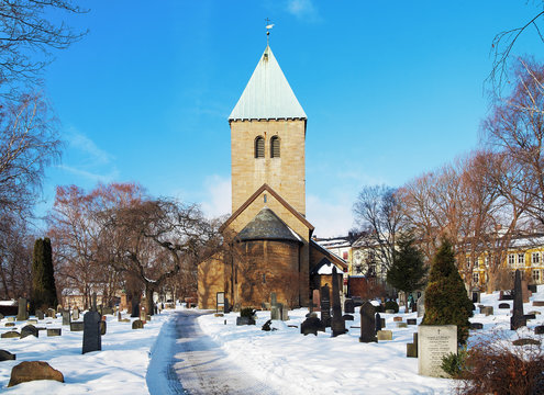 Gamle Aker Kirke - The oldest Church in Oslo, Norway