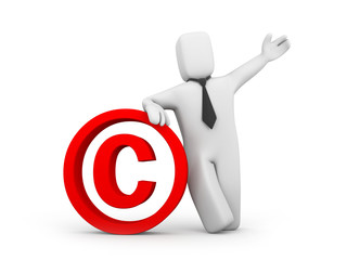 Person and copyright sign
