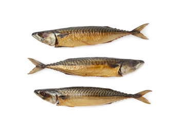 Whole steamed mackerel fishes