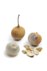 Whole and partial Longan fruit