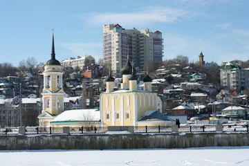 Uspensky Admiralty temple. Winter