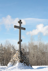 Poklonnyj cross on Petrovsky island.