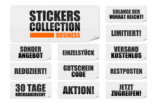 aufkleber v2 stickers collection business I